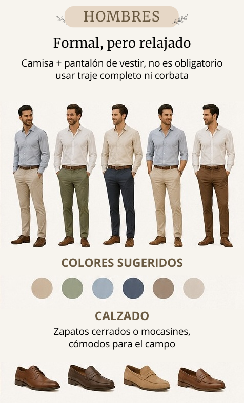 Guía de vestimenta para hombres