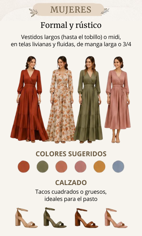Guía de vestimenta para mujeres